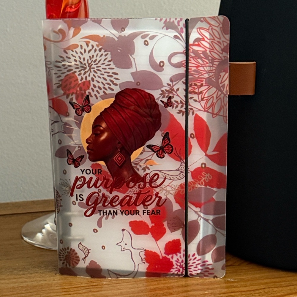 SALE- Inspirational Red and Brown Journal